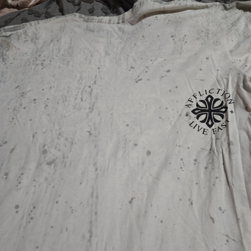 Affliction Black and White Short Sleeve Tee - Picture 3 of 3